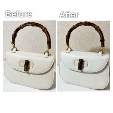GUCCI グッチ　バンブーバッグ クリーニング　同色染め直し ガラスコーティング